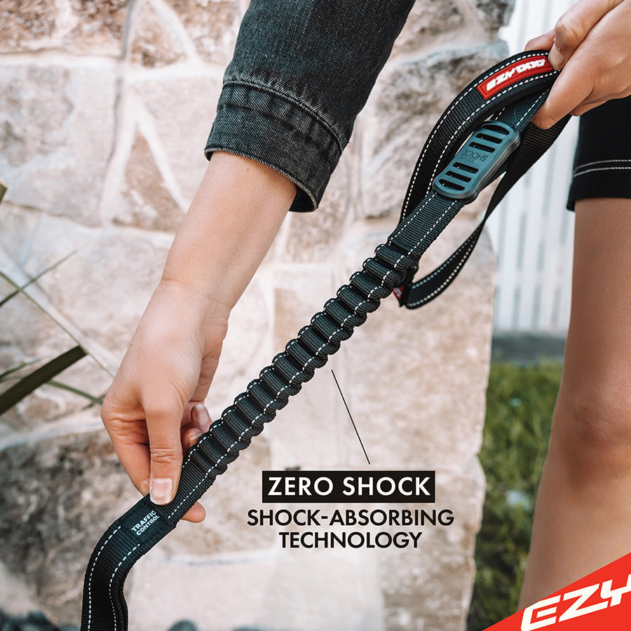 EzyDog ZeroShock Dog Lead – Black 120cm Shock-Absorbing Leash