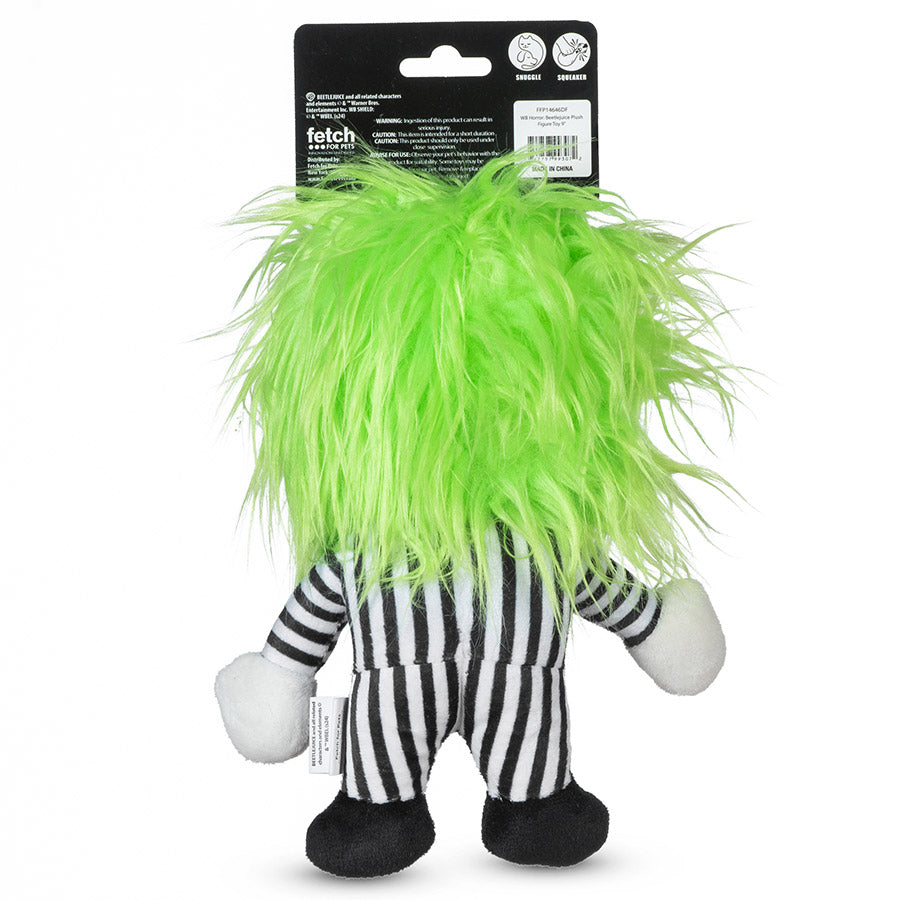Beetlejuice Squeaky Plush Dog Toy – Small Halloween Pet Toy